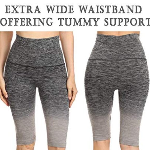 NWT Seamless High Waist Yoga Dry-Fit Ombre compression Leggings Tummy support - Picture 7 of 8